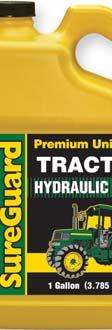 SureGuard 303 Tractor Hydraulic Fluid is suitable as a replacement fluid for the hydraulic, wet brake and transmission requirements of equipment manufacturers including: