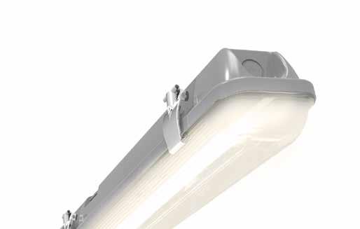 Tornado IP65 LED Non-Corrosive Supplied c/w Integral Driver 364 3YR ST Stainless Steel Clips as standard LED Performance allows point-to-point replacement of existing fluorescent luminaires Light