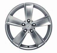 2WF40AC170 (TPMS not recommended) (MY12, MY15) Alloy wheel 17" Jeju. Five-spoke alloy wheel, silver, 7.0Jx17, suitable for 235/65 R17 tyres.