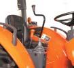 attachment. Kubota original bucket, pallet fork, and bale spear are available.