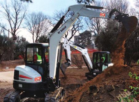 3' DIG-3K Delivered with: 12"/300mm, 18"/450mm, 24"/600mm + Ditching E45 MINI EXCAVATOR (5.0t) BOBCAT Machine height 2541mm/ 8.34' 1960mm/ 6.