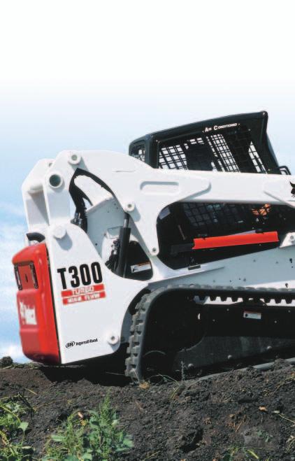 T300 Compact Track Loader with Vertical Lift Path Impressive pushing power and tractive effort are provided by a 81 hp, 4-cylinder, turbo-charged, diesel engine and 17.7-inch wide tracks. A 21.