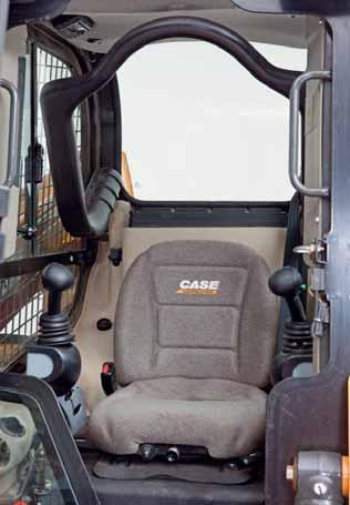 LEADING OPERATOR COMFORT The wide door, repositioned grab handles and a lower threshold provide easy access to the cab.