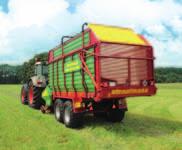 The robust feeder rotor with conveyor fins in offset arrangement, divided into three parts and arranged in four rows, was the state of the art in the forage wagon field
