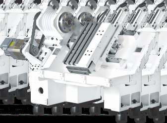 Slant bed monoblock structure for rigidity even at higher dynamics.