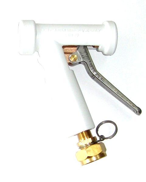 Rev-o-cap renewable cartridge unit design for greater longevity. Instant water shut-off when trigger is released.