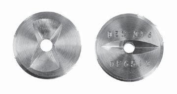 DF Series Threaded disc flat V spray nozzles (low profile) INLET SIDE OUTLET SIDE 5/8-8 UNF THREAD FLAT SPRAY SPRAY CHARACTERISTICS: These thin-disc flat spray nozzles are used where the nozzle must