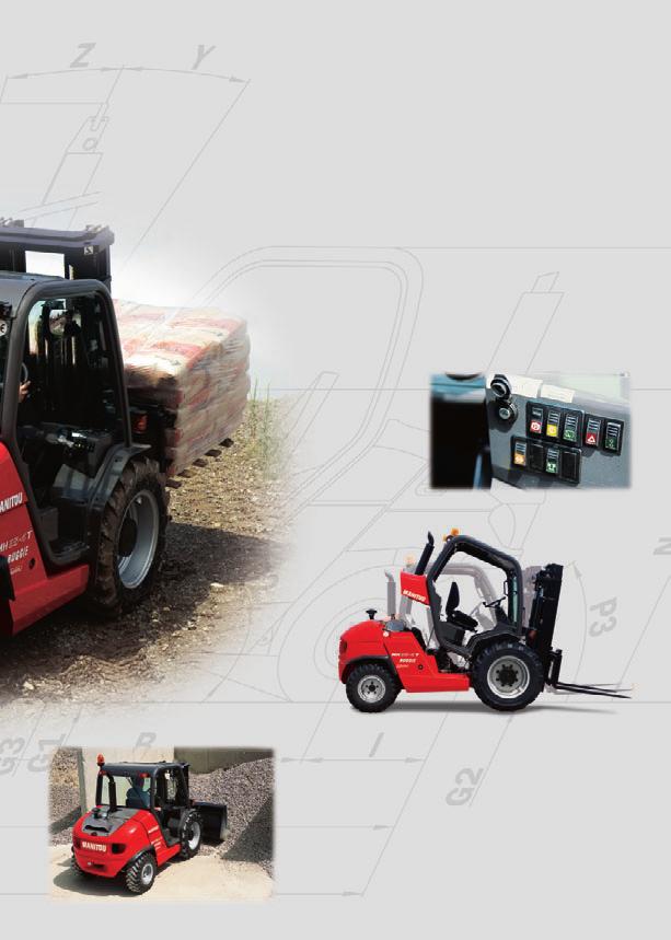 compact models with 4 wheel drive The ergonomically designed driver s compartment makes life easier for you In the standard version, the tilting cab has a front windscreen and rear window.