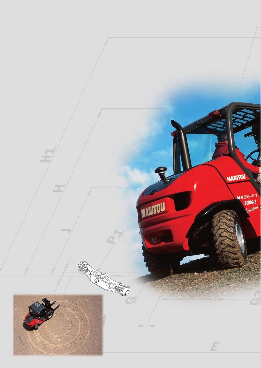 MH 20/MH 25-4 T Buggie, With the experience of its exclusive innovative design for the MSI, its extremely stable and versatile semi-industrial truck, MANITOU is now offering the compact MH20/25-4 T