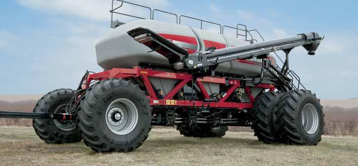 A new conveyor system standard on the Precision Air 4765 and 4955 and optional on the 3555 and 4585 handles seed smoothly and gently and fills tanks nearly twice