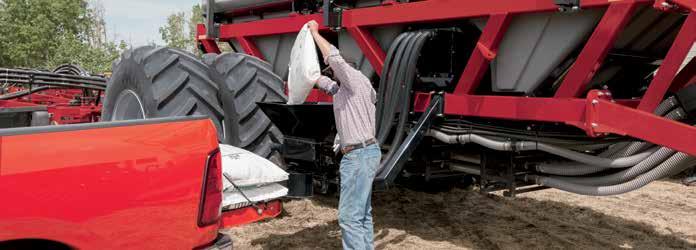 The conveyor system also provides remote control operation. Standard auger 29 bu/min. fill rate Deluxe auger 44 bu/min.