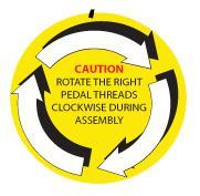 After the pedal is hand tightened use the supplied