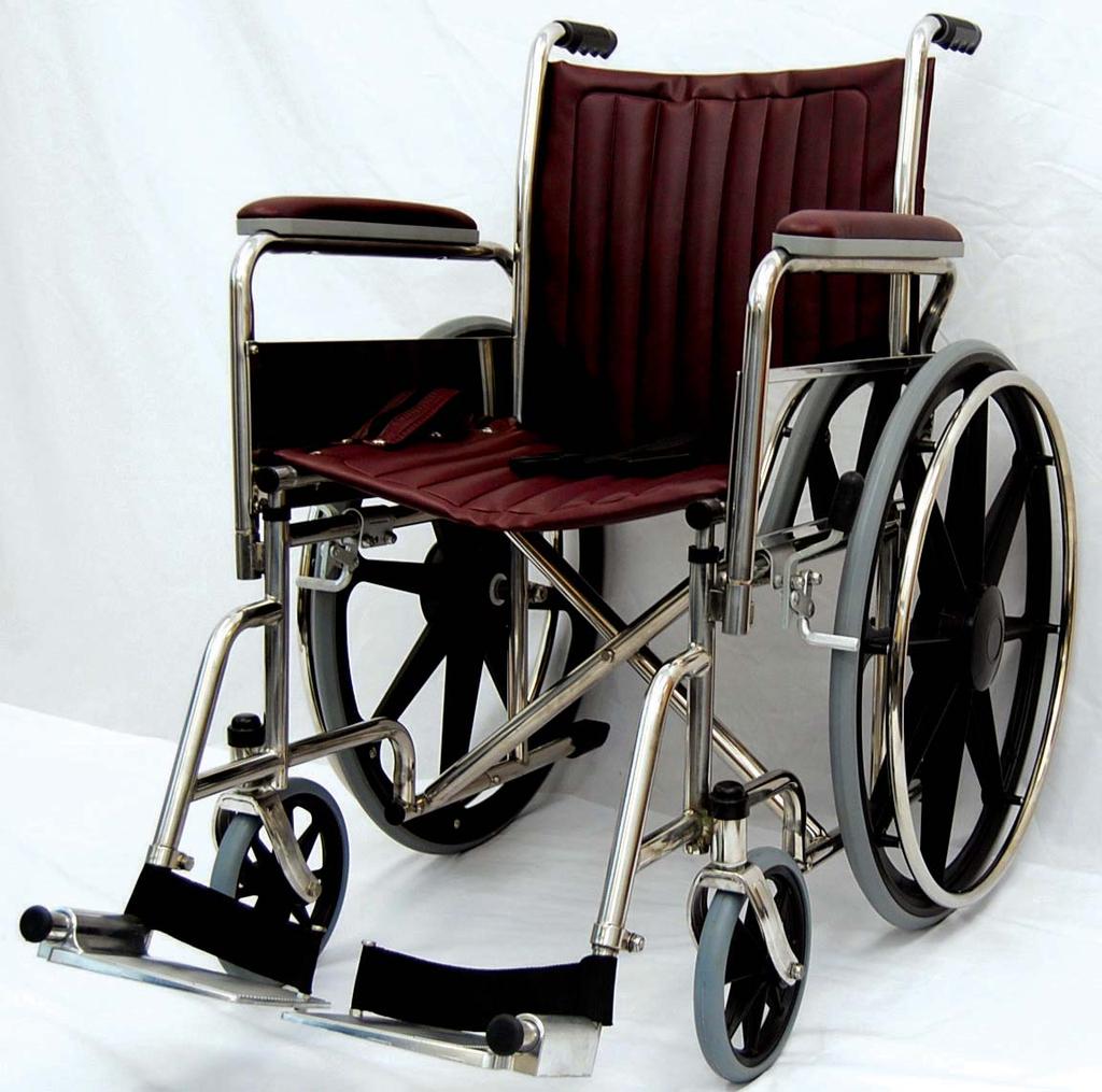 MRI Transport Wheelchairs 18 Wide Overall Width: 26 Wheelchair, With Fixed Footrest Removable Full Length Padded Arms Fixed Footrests Seat To Floor Height: 19 1/4 Seat Width: 18 Overall Width: 26
