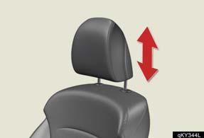 Topic 2 Before Driving Head Restraints Vertical adjustment Lock release button Seatbelts Adjusting shoulder belt height