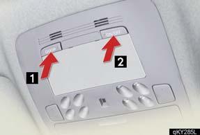 Topic 5 Driving Comfort Interior Lights 1 2 Without moon roof Door position
