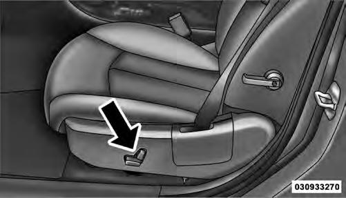 Power Seat Switches Adjusting The Seat Forward Or Rearward The seat can be adjusted both forward and rearward.