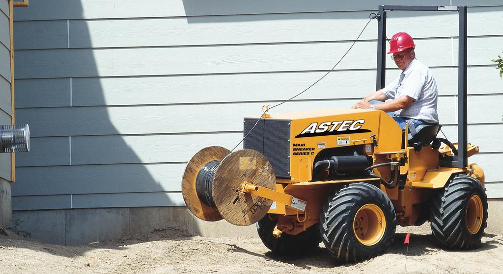 Plow No other drop plow in the world offers you more features to let you work faster and easier. That s how the Maxi-Sneaker C trencher got to be the #1 choice of contractors like you.