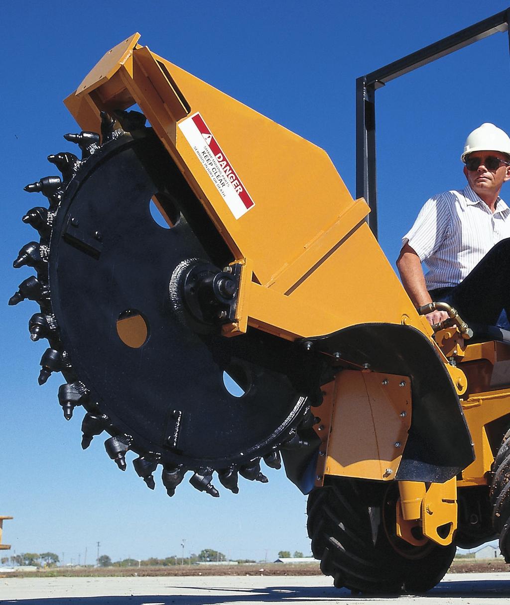 Rockwheel If you find yourself on a job that requires cutting concrete, asphalt or any tough material, you ll definitely be interested in having your Maxi-Sneaker C trencher equipped with a
