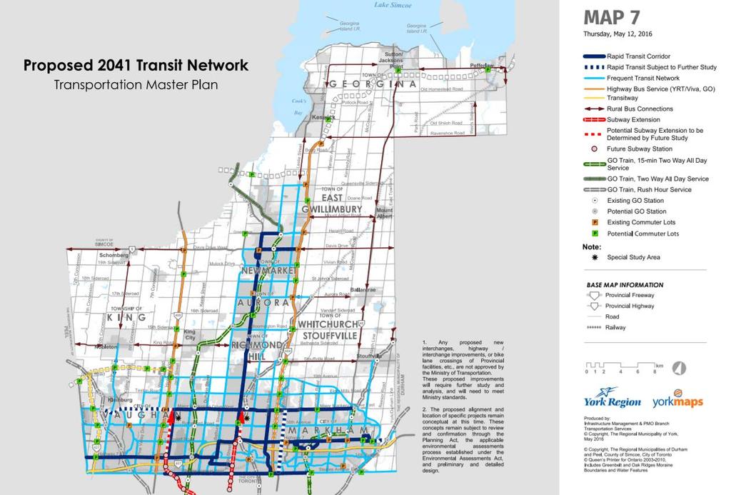 York Region 2041 Transit Network Source: