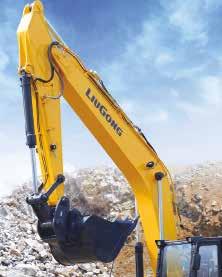Standard rock-guard plates and vertical guards protect the arm in rocky digging conditions and tough environments.