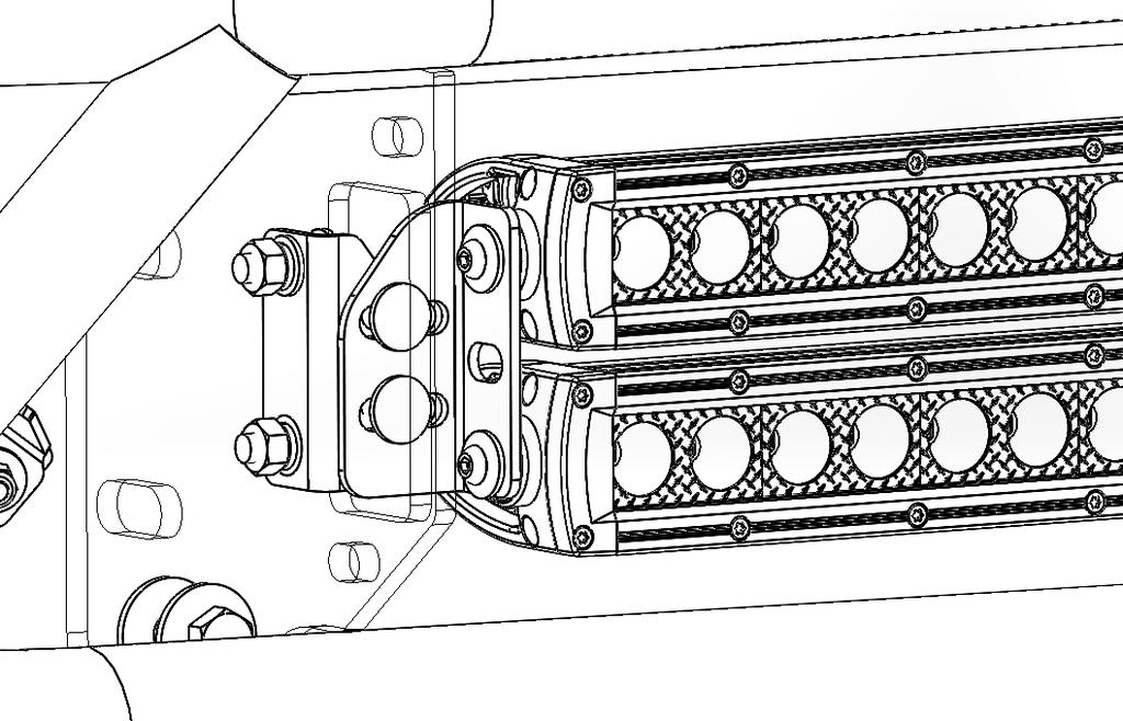 Figure 11 Figure 11 is an example that shows the LED brackets towards the inside adjusted in for the shortest light bar configuration. Figure 12 Figure 13 9.