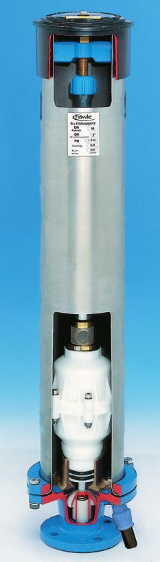 COMBINED AIR RELEASE VALVE A superior solution for releasing and admitting air from and into pipelines Application: potable water Hood (PE) with air release slots