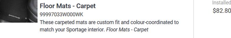 00 Floor Mats - Liner, Front Floor liners provide complete foot well area protection.