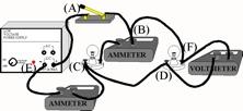 4) Label all the points (A, B, C, D, E, F) indicated on the circuit picture on the schematic diagram.