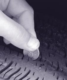 Tires have built-in treadwear indicators that let you know when it is time to replace your tires. These indicators are raised sections spaced intermittently in the bottom of the tread grooves.