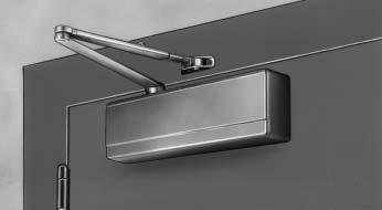 Standard Application This closer mounts on the hinge (pull) side top rail of door. It can be used on interior doors opening in or out and exterior doors opening in.