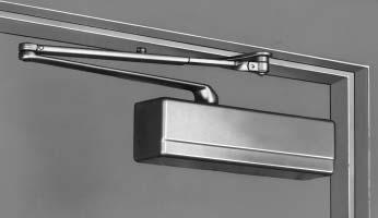 Parallel Arm Application P-9 ARM SHOWN The closer is mounted on the top rail on the stop side of the door.
