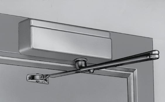 Top Jamb Applications 351-0 Top Jamb Mounting Position 13" (330mm) 3-7/8" (98mm) OZ ARM SHOWN 1-1/4" (32mm) Top Jamb applications - The 351 closer is mounted on the frame face above the door.
