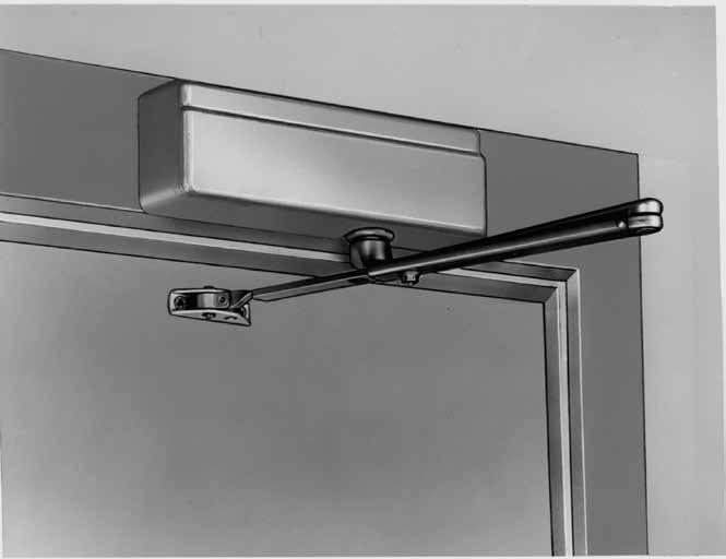 With the 281-B mounting plate, the rail must be at least 1-7/16" min. Top Jamb 6 Reveal Depth Frame 281 Typical Reveal Top Jamb Applications For reveals up to 2" (51mm) maximum O Arm - Max.
