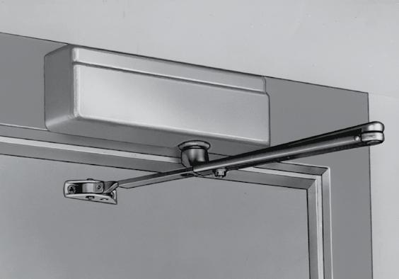 Top Jamb Applications OZ ARM SHOWN 1431-O Top Jamb Mounting Position 12" 3-3/8" Top Jamb applications The 1431 closer is mounted on the frame face above the door.