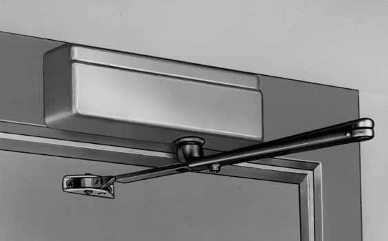 Top Jamb Application 351-0 Top Jamb Mounting Position 13" (330mm) 3-7/8" (98mm) OZ ARM SHOWN 1-1/4" (32mm) Top Jamb applications - The 351 closer is mounted on the frame face above the door.