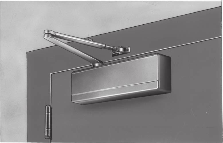 Standard Applications 351-0 Standard Application O ARM SHOWN 6-5/8" (168mm) 3/8" (95mm) 7/8" (22mm) 3-7/8" (58mm) 2-3/16" (55mm) The standard application of the 351 door closer is the most common and