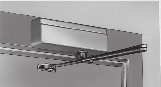 Top Jamb Applications 351-0 Top Jamb Mounting Position 13" (330mm) 3-7/8" (98mm) OZ ARM SHOWN 1-1/4" (32mm) Top Jamb applications - The 351 closer is mounted on the frame face above the door.