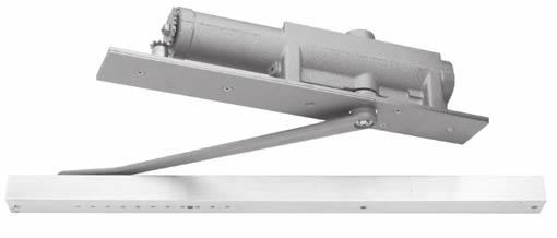 General Features Forged steel arm with integrated roller Tamper proof security torx machine screws are provided for all exposed fasteners Metal cover (handed) Track is mounted to frame with four