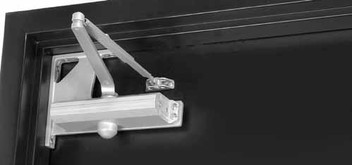 Consideration must be given to depth of the frame reveal. Parallel Arm This application provides the most appealing design appearance for a surface-mounted door closer having a double lever arm.