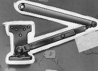 Regular Duty Parallel Arms Hold Open Arms P4H - Flush Frame, Friction Hold Open Arm Holds open from 75 to 180 Easily adjusted by wrench Use on frames where stop or soffit is too narrow to mount the