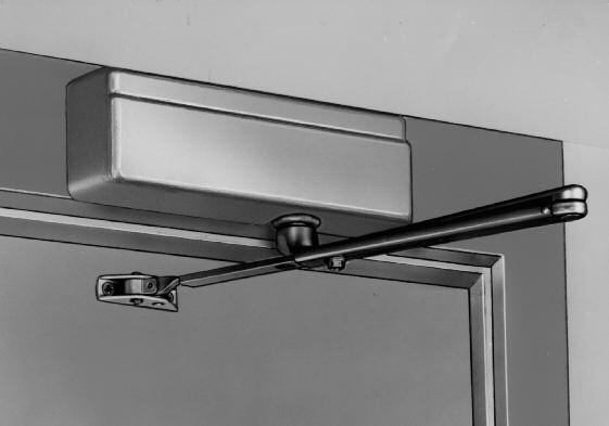 Top Jamb Applications OZ ARM SHOWN 281-O Top Jamb Mounting Position Top Jamb Application - The 281 closer is mounted on the frame face above the door. The foot is mounted on the push side of door.