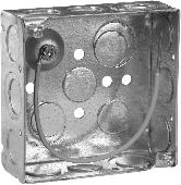 4" SQUARE OUTLET BOXES 22.0 CUBIC INCH CAPACITY (WELDED) 21.