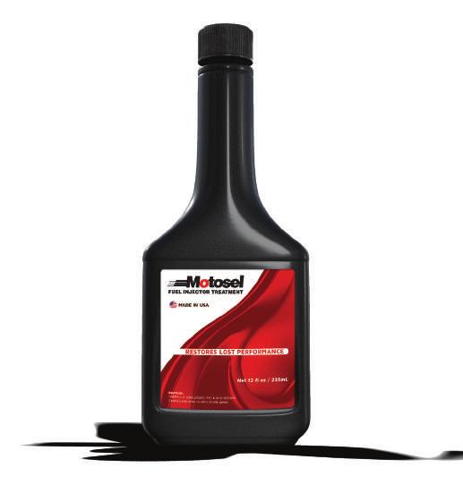 FUEL INJECTOR CLEANER Restores lost power Reduces rough idling Increases mileage Motosel Fuel Injector cleaner is a concentrated, high strength detergent system designed to clean fuel injectors.