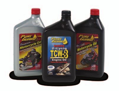 AUTOMOTIVE INDUSTRY SMALL ENGINE Oil Automatic Transmission Fluid Available sizes: 32oz, 1 gallon, 5 gallon pail, 55 gallon drum, 275 gallon tote, and bulk PURE GUARD 2-Cycle Engine Oil PURE GUARD
