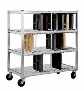 Correctional Duty Tray Drying Rack Model Size ** Tray Guide Tray Ship List No W-H-L Levels Clearance Cap. Lbs. Price 96704 28½ x 64 x 58¼ 3 2.65 120* 245 $ 4,448 96705 28½ x 82 x 58¼ 4 2.