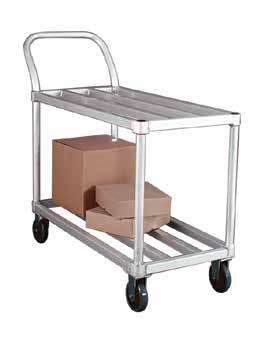 Perfect for narrow aisles with a width of 19. All-welded construction provides for heavy duty stocking and produce operations.