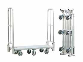 ... $ 130 For Center Rigid Wheels ** New Carts Only - Not for Retro-Fit ** B Big enough to transport enough product to stock a complete area, this folding