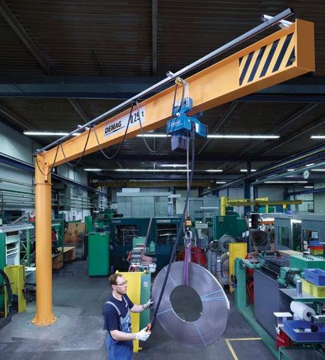 High load capacities, large outreach dimensions 41414-10 360 ~180 41414-11 I-beam jib, low-headroom design These slewing jib