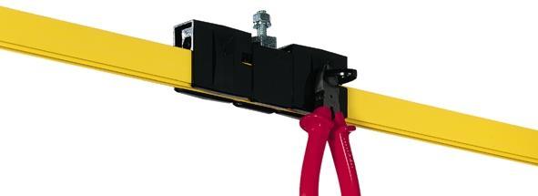 For each anchor point, one anchor clamp must be positioned on either side of a hanger clamp, as shown.