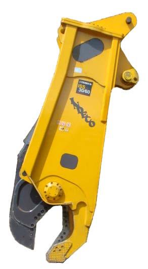 Technical Data ISS 30/60F ISS 45/90F Excavator weight 2^ member Excavator weight 3^ member Steel shear weight (excluding mounting bracket) Maximum working pressure Maximum oil delivery Maximum